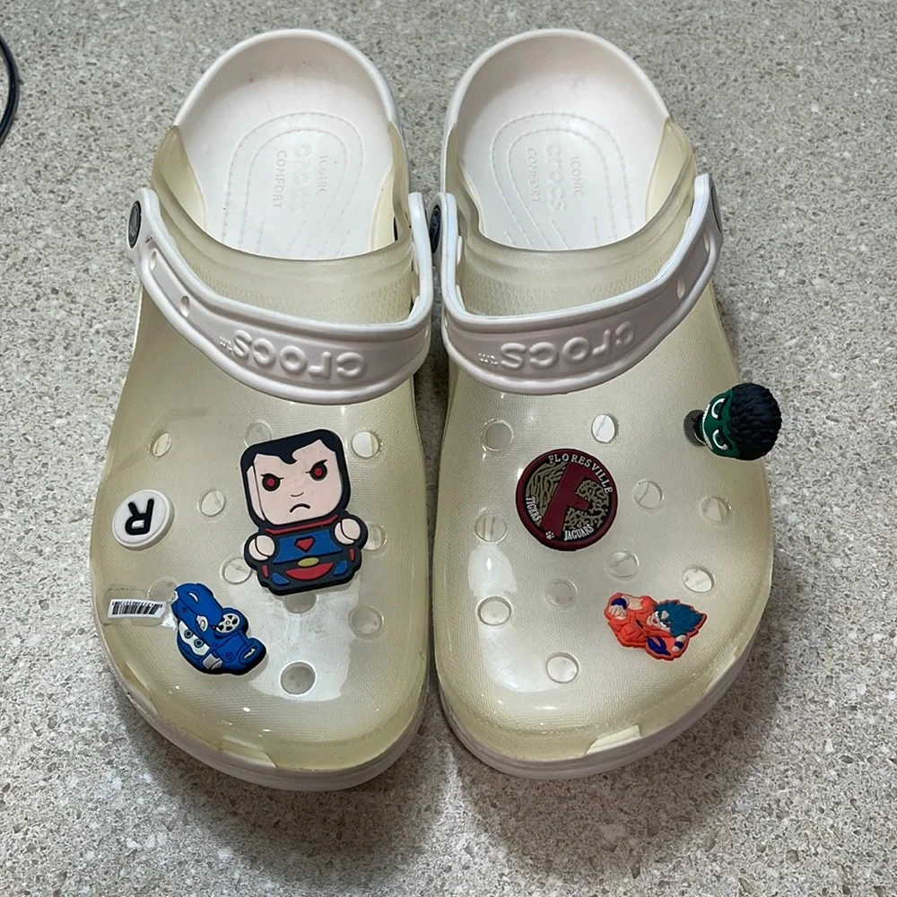 White translucent crocs - Picture 1 of 3